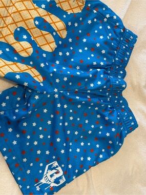 Blue Kids Star Print Athletic Shorts